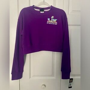 Super Bowl LX Girls Purple Sweatshirt- Size L/14
